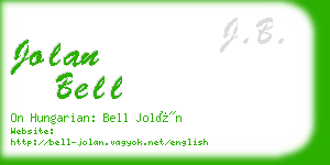 jolan bell business card
